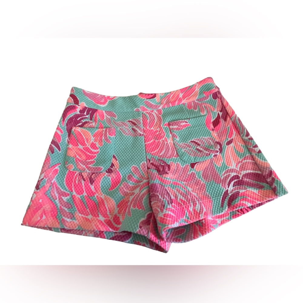 Lilly Pulitzer Aleycia Pocket Shorts Blue Lovebirds Size 00 - Picture 4 of 4